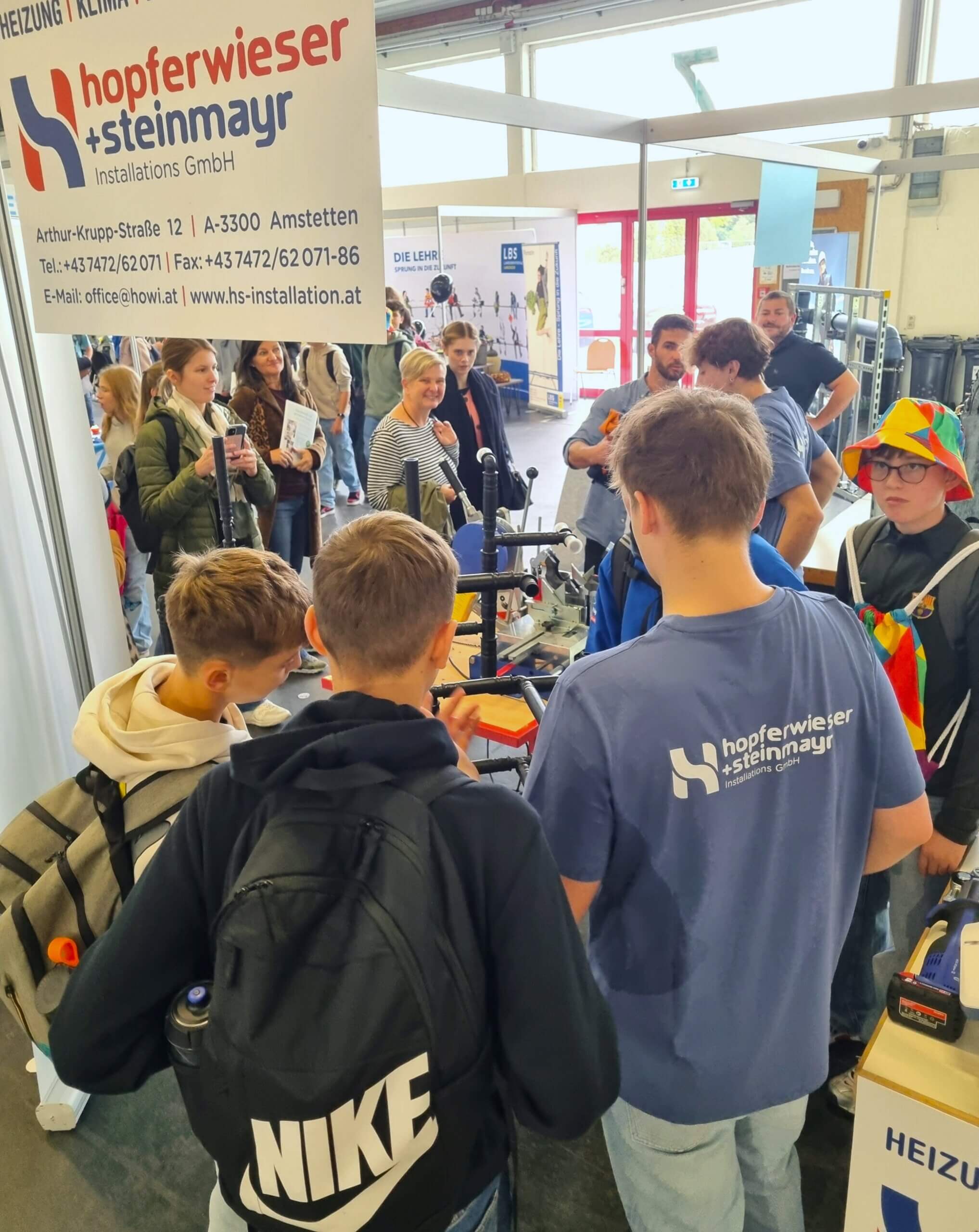 „Lass uns gemeinsam deine Zukunft planen“ – unser Motto auf der Messe Schule&Beruf in Wieselburg.